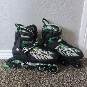 Sowume Adjustable Inline Skates for Indoor and Outdoor, Blades Roller Skates wit